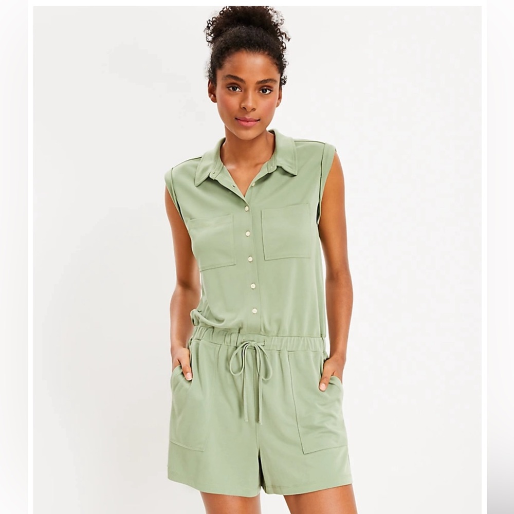 Lou & Grey Sandwashed Sleeveless Romper NWT XS